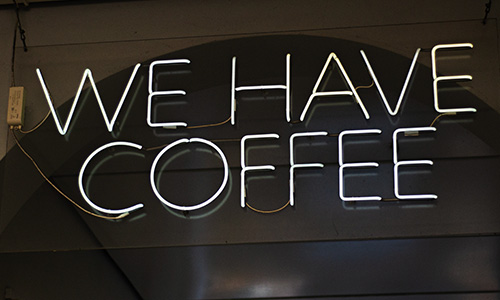 We have coffee neon sign