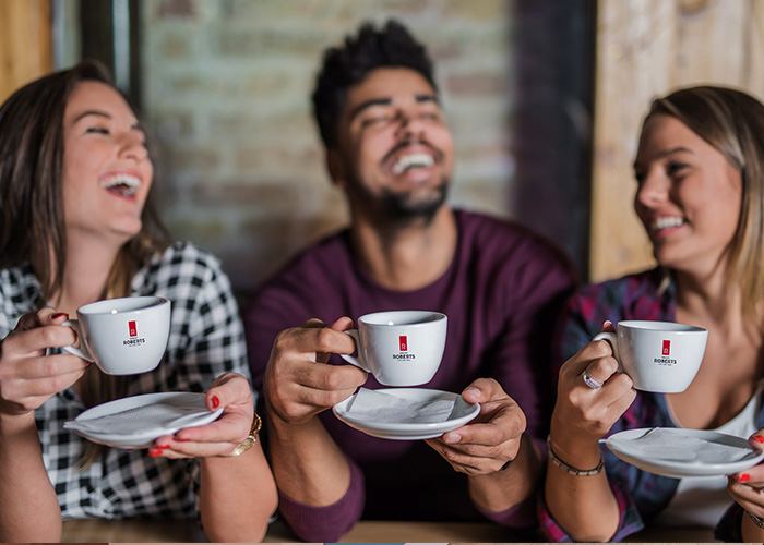 people drinking coffee