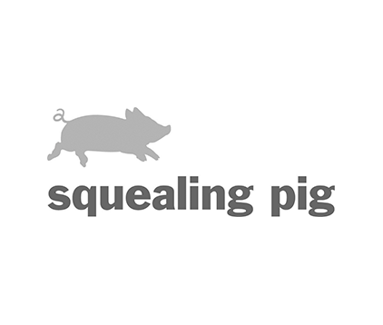 Squaling pig wine producer logo
