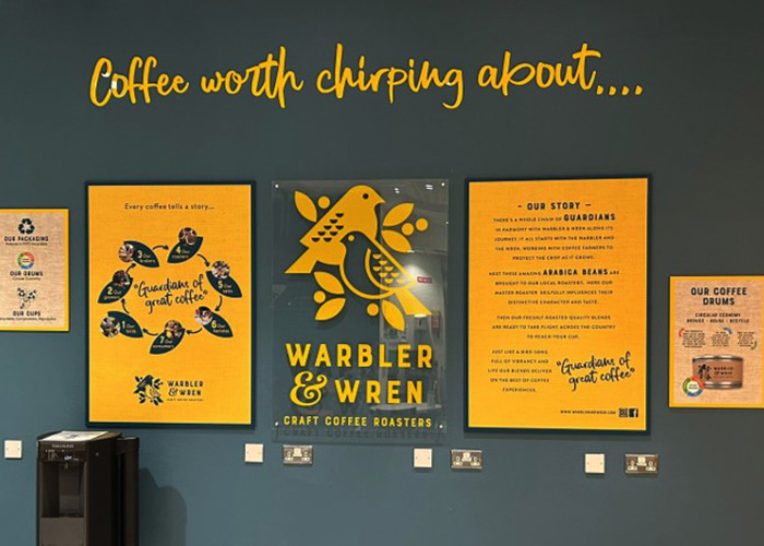 coffee marketing wall