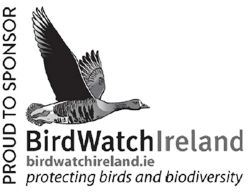 Birdwatch Ireland logo - warbler and wren sponsorship